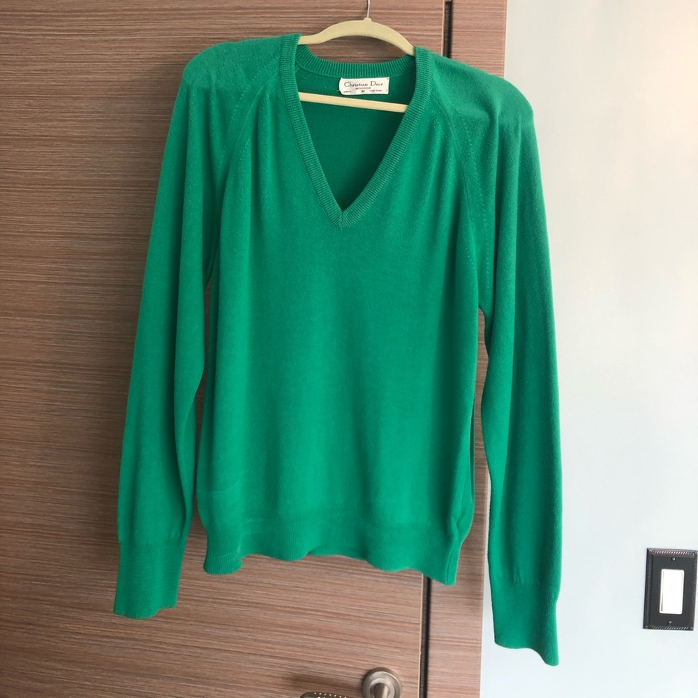 Green Christian Dior Sweater